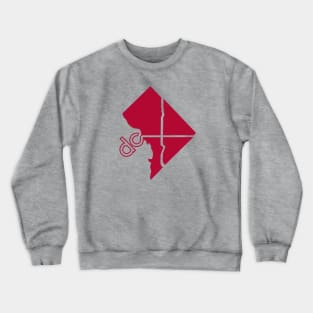 Washington DC Quads in Red Crewneck Sweatshirt